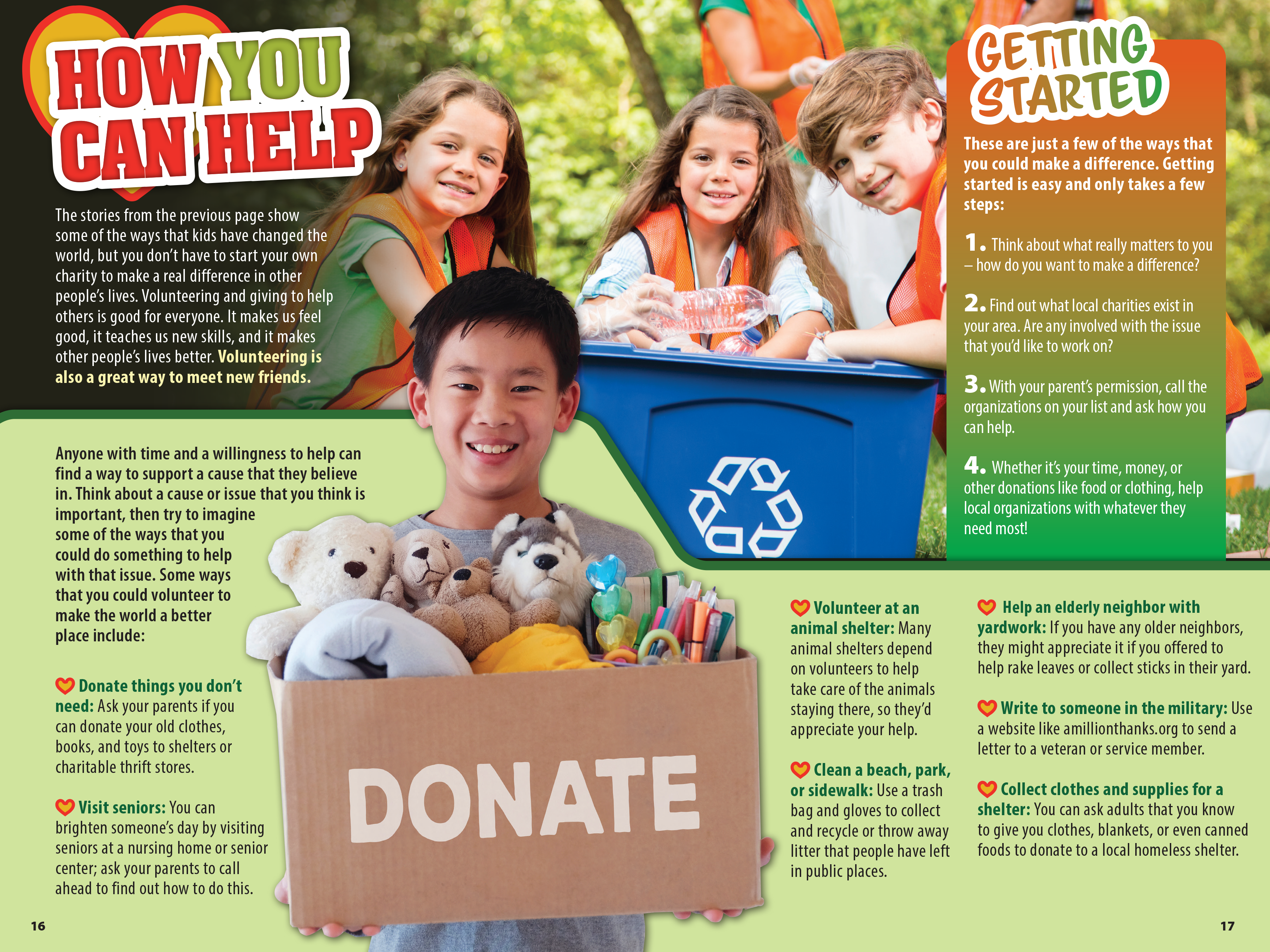 giving & volunteering